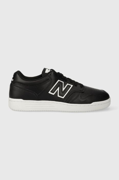 Шкіряні кросівки New Balance BB480LBT колір чорний