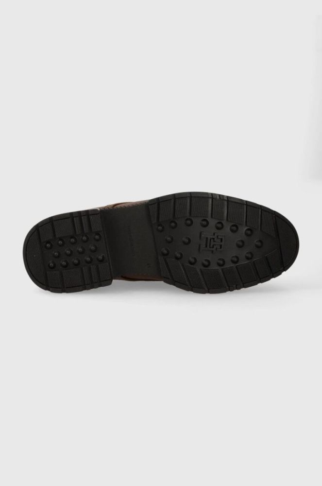 Шкіряні туфлі Tommy Hilfiger COMFORT CLEATED THERMO LTH SHOE чоловічі колір коричневий FM0FM04647 фото 5