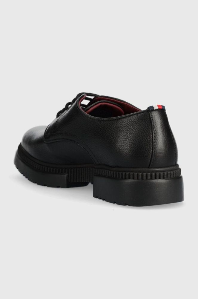 Шкіряні туфлі Tommy Hilfiger COMFORT CLEATED THERMO LTH SHOE чоловічі колір чорний FM0FM04647 фото 3