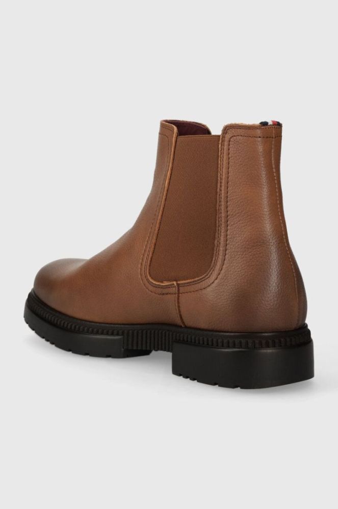 Шкіряні черевики Tommy Hilfiger COMFORT CLEATED THERMO LTH CHEL чоловічі колір коричневий FM0FM04650 фото 3