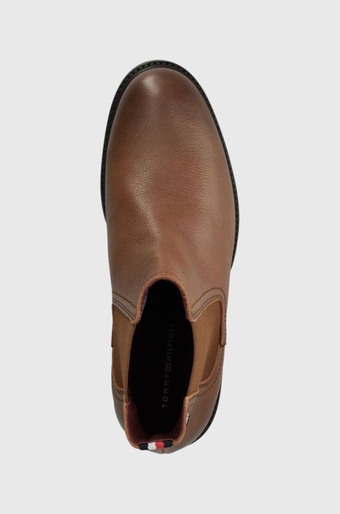 Шкіряні черевики Tommy Hilfiger COMFORT CLEATED THERMO LTH CHEL чоловічі колір коричневий FM0FM04650 фото 4