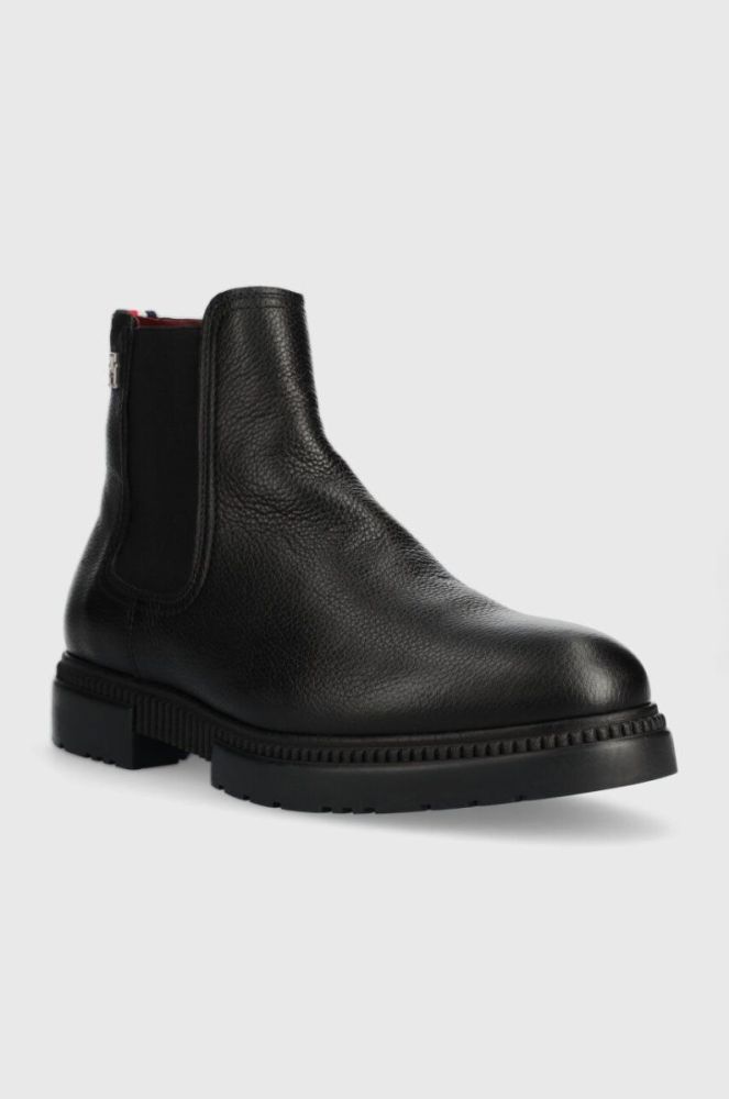 Шкіряні черевики Tommy Hilfiger COMFORT CLEATED THERMO LTH CHEL чоловічі колір чорний FM0FM04650 фото 2