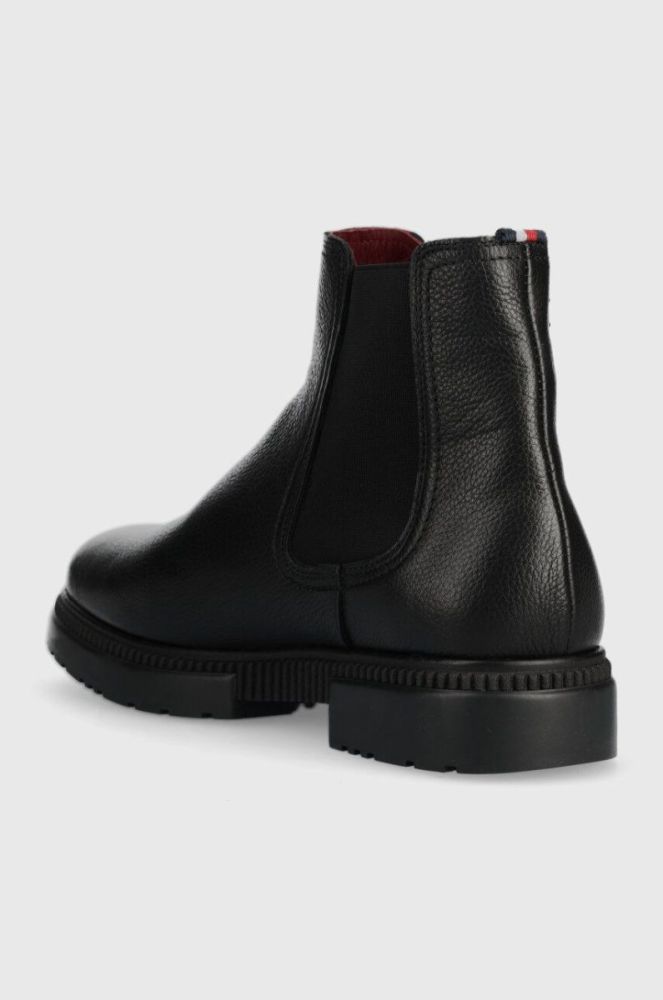 Шкіряні черевики Tommy Hilfiger COMFORT CLEATED THERMO LTH CHEL чоловічі колір чорний FM0FM04650 фото 3