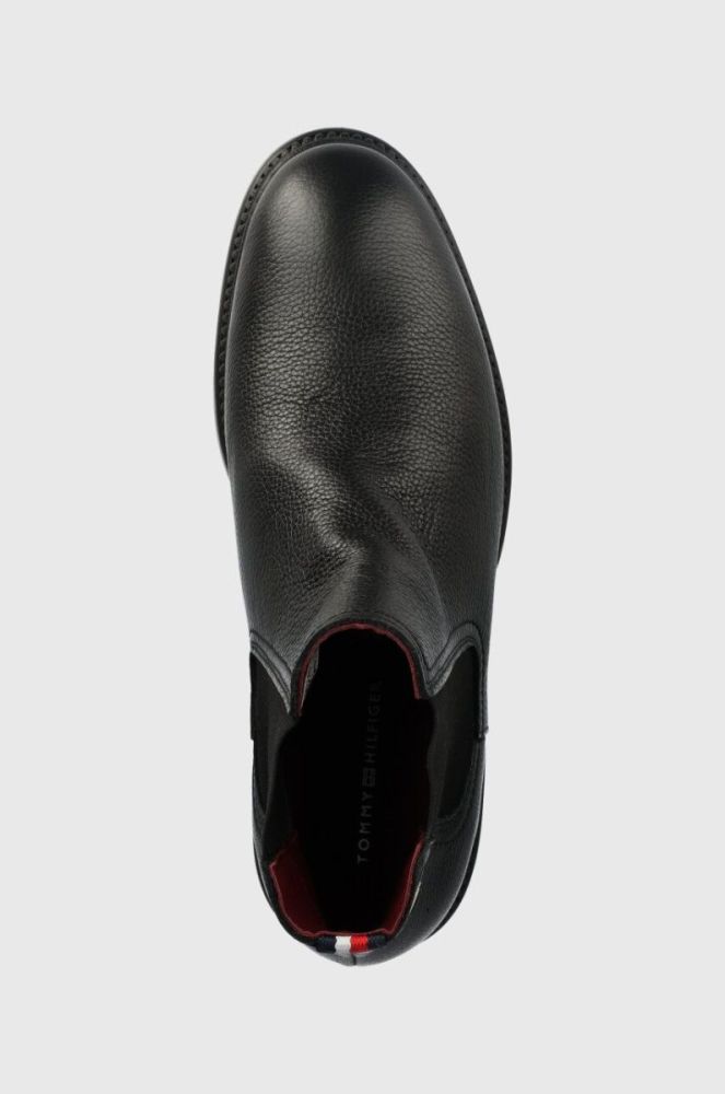 Шкіряні черевики Tommy Hilfiger COMFORT CLEATED THERMO LTH CHEL чоловічі колір чорний FM0FM04650 фото 4