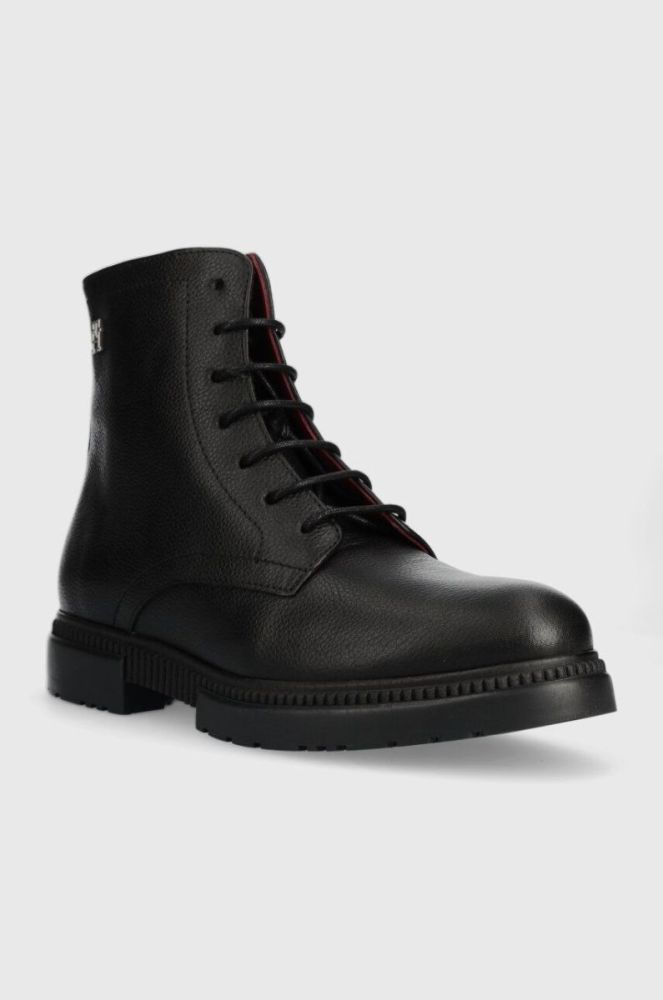 Шкіряні черевики Tommy Hilfiger COMFORT CLEATED THERMO LTH BOOT чоловічі колір чорний FM0FM04651 фото 2