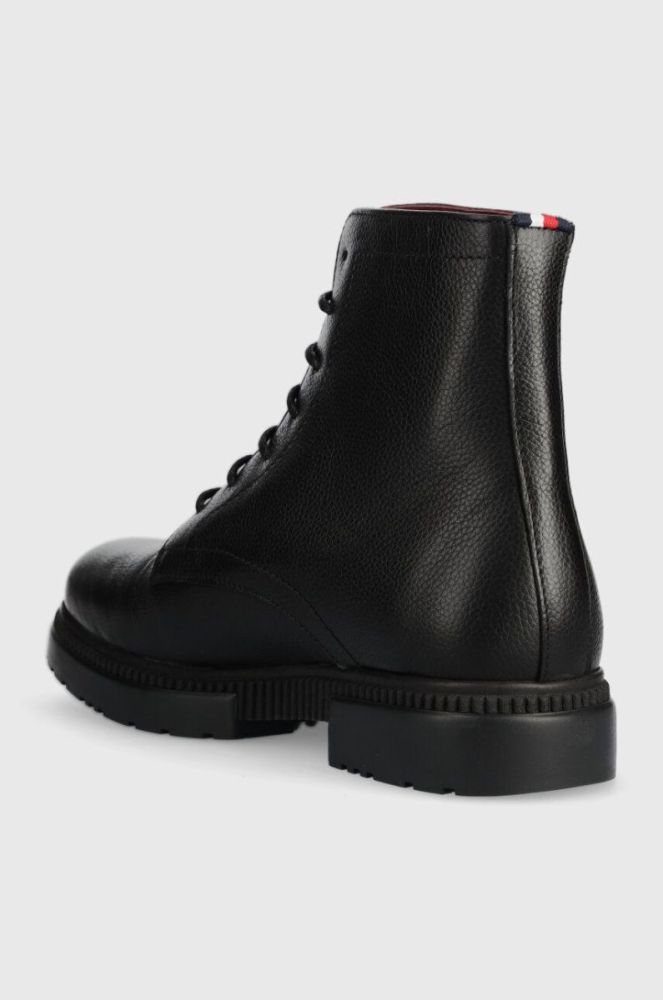 Шкіряні черевики Tommy Hilfiger COMFORT CLEATED THERMO LTH BOOT чоловічі колір чорний FM0FM04651 фото 3