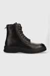 Шкіряні черевики Tommy Hilfiger TH EVERYDAY CLASS TERMO LTH BOOT чоловічі колір чорний FM0FM04658 Шкіряні черевики Tommy Hilfiger TH EVERYDAY CLASS TERMO LTH BOOT чоловічі колір чорний FM0FM04658