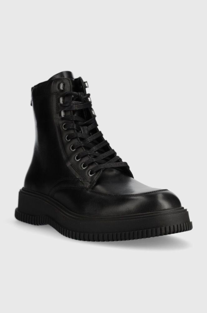 Шкіряні черевики Tommy Hilfiger TH EVERYDAY CLASS TERMO LTH BOOT чоловічі колір чорний FM0FM04658 фото 2