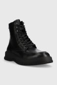 Шкіряні черевики Tommy Hilfiger TH EVERYDAY CLASS TERMO LTH BOOT чоловічі колір чорний FM0FM04658 Шкіряні черевики Tommy Hilfiger TH EVERYDAY CLASS TERMO LTH BOOT чоловічі колір чорний FM0FM04658
