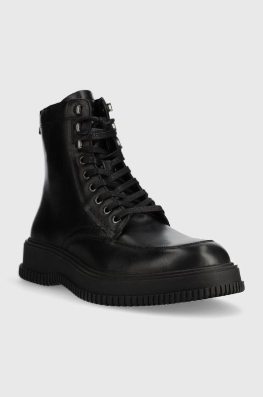 Шкіряні черевики Tommy Hilfiger TH EVERYDAY CLASS TERMO LTH BOOT чоловічі колір чорний FM0FM04658 фото 2