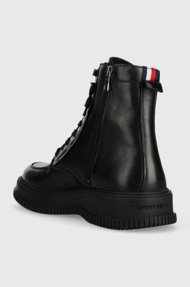 Шкіряні черевики Tommy Hilfiger TH EVERYDAY CLASS TERMO LTH BOOT чоловічі колір чорний FM0FM04658 фото 3