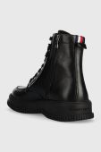 Шкіряні черевики Tommy Hilfiger TH EVERYDAY CLASS TERMO LTH BOOT чоловічі колір чорний FM0FM04658 Шкіряні черевики Tommy Hilfiger TH EVERYDAY CLASS TERMO LTH BOOT чоловічі колір чорний FM0FM04658
