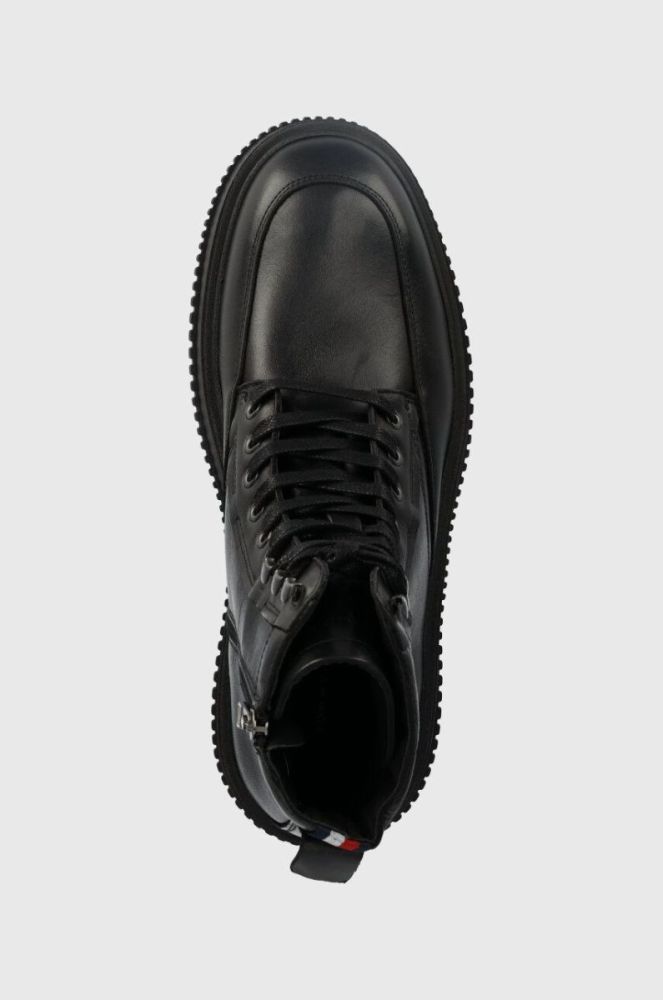 Шкіряні черевики Tommy Hilfiger TH EVERYDAY CLASS TERMO LTH BOOT чоловічі колір чорний FM0FM04658 фото 4