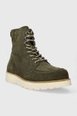 Замшеві кросівки Tommy Hilfiger TH AMERICAN SUEDE BOOT чоловічі колір зелений FM0FM04667 Замшеві кросівки Tommy Hilfiger TH AMERICAN SUEDE BOOT чоловічі колір зелений FM0FM04667