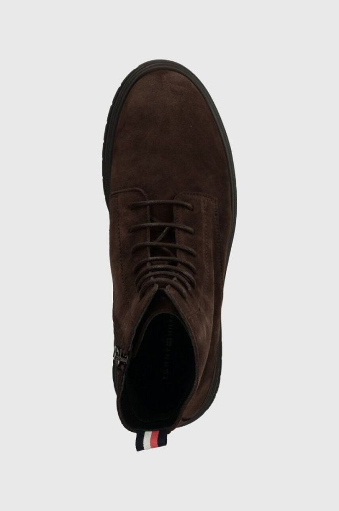 Замшеві кросівки Tommy Hilfiger HILFIGER CORE SUEDE BOOT чоловічі колір коричневий FM0FM04674 фото 4