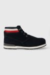 Замшеві кросівки Tommy Hilfiger CORE HILFIGER SUEDE BOOT чоловічі колір синій FM0FM04800 Замшеві кросівки Tommy Hilfiger CORE HILFIGER SUEDE BOOT чоловічі колір синій FM0FM04800