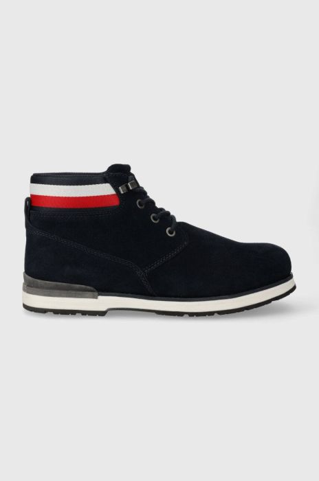 Замшеві кросівки Tommy Hilfiger CORE HILFIGER SUEDE BOOT чоловічі колір синій FM0FM04800 Замшеві кросівки Tommy Hilfiger CORE HILFIGER SUEDE BOOT чоловічі колір синій FM0FM04800