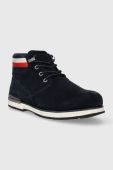 Замшеві кросівки Tommy Hilfiger CORE HILFIGER SUEDE BOOT чоловічі колір синій FM0FM04800 Замшеві кросівки Tommy Hilfiger CORE HILFIGER SUEDE BOOT чоловічі колір синій FM0FM04800