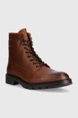 Шкіряні черевики Tommy Hilfiger WARM PADDED HILFIGER LTH BOOT чоловічі колір коричневий FM0FM04802