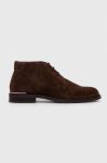 Замшеві кросівки Tommy Hilfiger CORE RWB HILFIGER SUEDE L BOOT чоловічі колір коричневий FM0FM04805 Замшеві кросівки Tommy Hilfiger CORE RWB HILFIGER SUEDE L BOOT чоловічі колір коричневий FM0FM04805