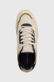 Замшеві кросівки Tommy Hilfiger TH BASKET BETTER SUEDE MIX колір бежевий FM0FM04822