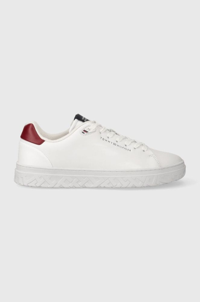 Шкіряні кросівки Tommy Hilfiger COURT THICK CUPSOLE LEATHER колір білий FM0FM04830