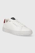 Шкіряні кросівки Tommy Hilfiger COURT THICK CUPSOLE LEATHER колір білий FM0FM04830