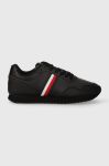 Кросівки Tommy Hilfiger CORE LO RUNNER PU LTH колір чорний FM0FM04834 Кросівки Tommy Hilfiger CORE LO RUNNER PU LTH колір чорний FM0FM04834