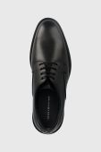 Шкіряні туфлі Tommy Hilfiger CORE RWB HILFIGER LTH SHOE чоловічі колір чорний FM0FM04867