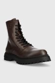 Шкіряні черевики Tommy Jeans TJM CASUAL BOOT чоловічі колір коричневий EM0EM01244