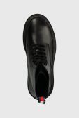 Шкіряні черевики Tommy Jeans TJM LEATHER FOXING LACE UP чоловічі колір чорний EM0EM01249 Шкіряні черевики Tommy Jeans TJM LEATHER FOXING LACE UP чоловічі колір чорний EM0EM01249