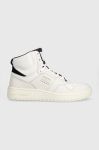 Шкіряні кросівки Tommy Jeans TJM BASKET MID LEATHER колір білий EM0EM01258 Шкіряні кросівки Tommy Jeans TJM BASKET MID LEATHER колір білий EM0EM01258