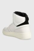Шкіряні кросівки Tommy Jeans TJM BASKET MID LEATHER колір білий EM0EM01258