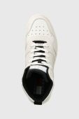 Шкіряні кросівки Tommy Jeans TJM BASKET MID LEATHER колір білий EM0EM01258