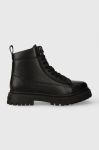 Шкіряні черевики Tommy Jeans TJM WARM LINING BOOT чоловічі колір чорний EM0EM01274 Шкіряні черевики Tommy Jeans TJM WARM LINING BOOT чоловічі колір чорний EM0EM01274
