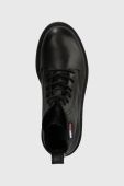 Шкіряні черевики Tommy Jeans TJM RUBERIZED LACE UP BOOT чоловічі колір чорний EM0EM01276 Шкіряні черевики Tommy Jeans TJM RUBERIZED LACE UP BOOT чоловічі колір чорний EM0EM01276