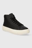 Шкіряні кросівки Tommy Jeans TJM LEATHER OUTSOLE MID колір чорний EM0EM01330