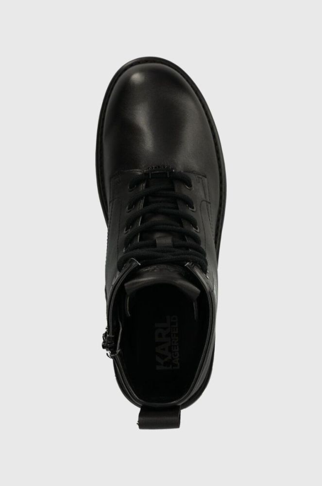 Шкіряні черевики Karl Lagerfeld KOMBAT KC чоловічі колір чорний KL15350 фото 4