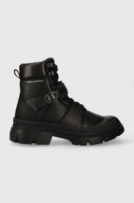 Шкіряні черевики Karl Lagerfeld TREKKA MENS KC чоловічі колір чорний KL25256F Шкіряні черевики Karl Lagerfeld TREKKA MENS KC чоловічі колір чорний KL25256F