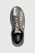 Шкіряні кросівки Karl Lagerfeld KAPRI MENS KC колір срібний KL52530M