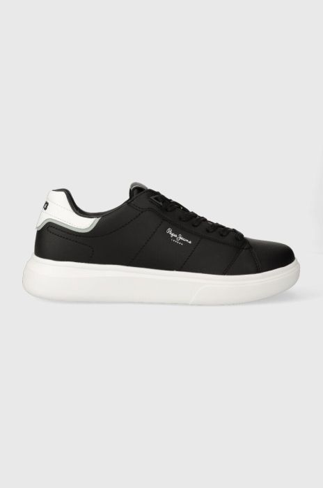 Шкіряні кросівки Pepe Jeans EATON BASIC колір чорний PMS30981 (3436138)