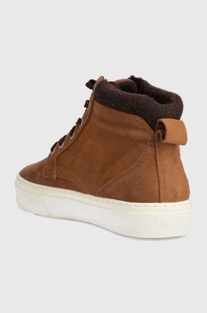 Шкіряні кросівки Pepe Jeans YOGI BOOT колір коричневий PMS30998 фото 3