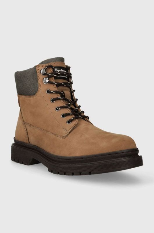 Замшеві черевики Pepe Jeans HARRY BOOT чоловічі колір коричневий PMS50236 фото 2