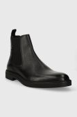 Шкіряні черевики BOSS Calev чоловічі колір чорний 50503280