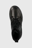 Шкіряні черевики BOSS Chanan чоловічі колір чорний 50503936