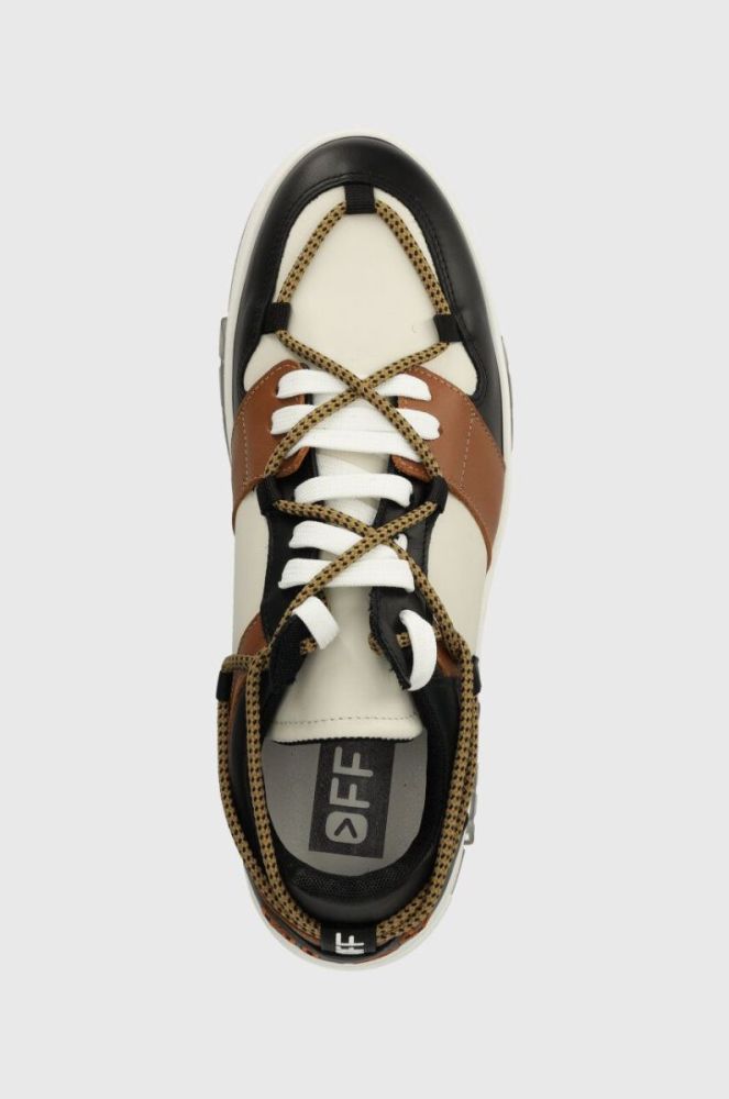 Шкіряні кросівки Off Play SORRENTO колір коричневий SORRENTO 1 BROWN SHELL COGNAC LOW TOP фото 4