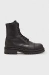 Шкіряні черевики AllSaints Hank чоловічі колір чорний MZ0041A Шкіряні черевики AllSaints Hank чоловічі колір чорний MZ0041A