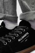 Замшеві кеди AllSaints Underground колір чорний MF589Z