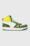 Шкіряні кросівки Lacoste L001 Leather Colorblock High-Top колір зелений 45SMA0027 Шкіряні кросівки Lacoste L001 Leather Colorblock High-Top колір зелений 45SMA0027