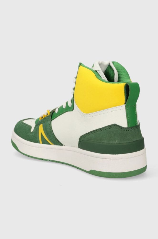 Шкіряні кросівки Lacoste L001 Leather Colorblock High-Top колір зелений 45SMA0027 фото 3
